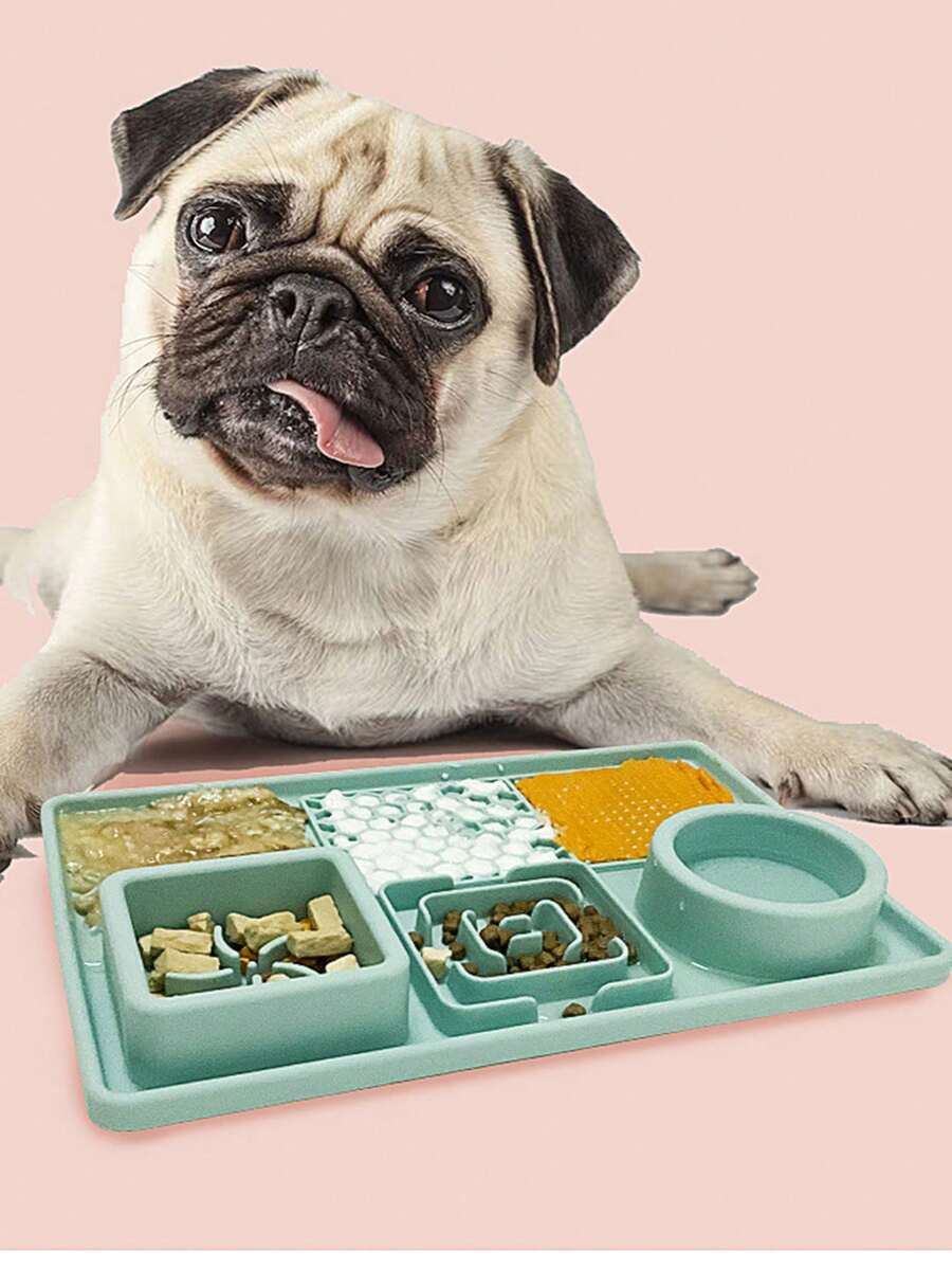 Silicone Pet Slow Feeder Bowl, AntiGulping Mat For Dogs And Cats
