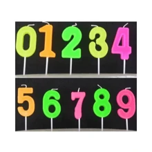 Mini Candle Set 0 - 9 Assorted Parties - 豐富多彩的 - 查看 1