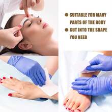 50-100 片无纺布脱毛蜡条，适用于皮肤、身体、面部、比基尼线的脱毛，适合女性和男性 - 手臂、腿部、腋下、眉毛 - 白色 - 查看 3