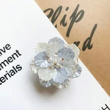 1 Giá đỡ điện thoại có thể gập lại thiết kế hoa ngọc trai tinh tế, Giá đỡ điện thoại sáng tạo - Nhiều màu - Xem 11