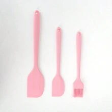 1PC/2PCS/3PCS Silicone Scraper Baking Cream Spatula High-Temperature Resistant Cake Scraper Integrated Butter Scraper