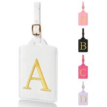 Thẻ hành lý viết tắt cá nhân cho vali, Thẻ hành lý dễ thương bằng vải nhung có nắp che riêng tư, Thẻ hành lý thêu cho túi du lịch Quà tặng cho phụ nữ, trẻ em, thanh thiếu niên Thẻ hành lý Phụ kiện du lịch Đồ dùng du lịch thiết yếu Tổ chức du lịch cho kỳ nghỉ hè ở bãi biển Quay lại trường - trắng - Xem 14