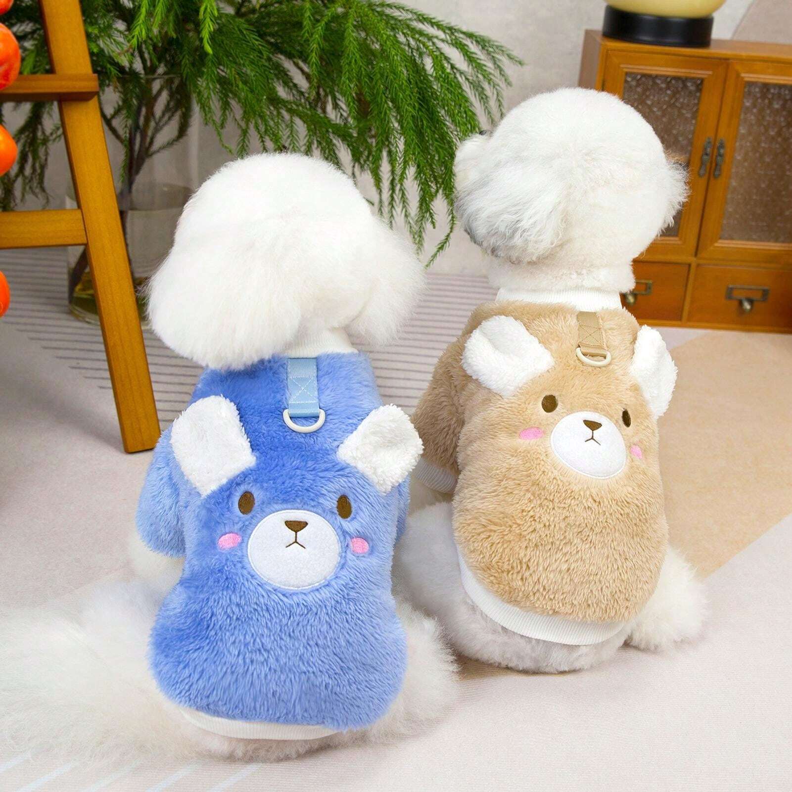 Dog Sweater Dog Clothes Jumpsuit For Small Medium Dogs, Warm Soft Puppy