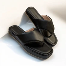 Women's Papete Flip Flop With Delta Wing Flatform - màu đen - Xem 1