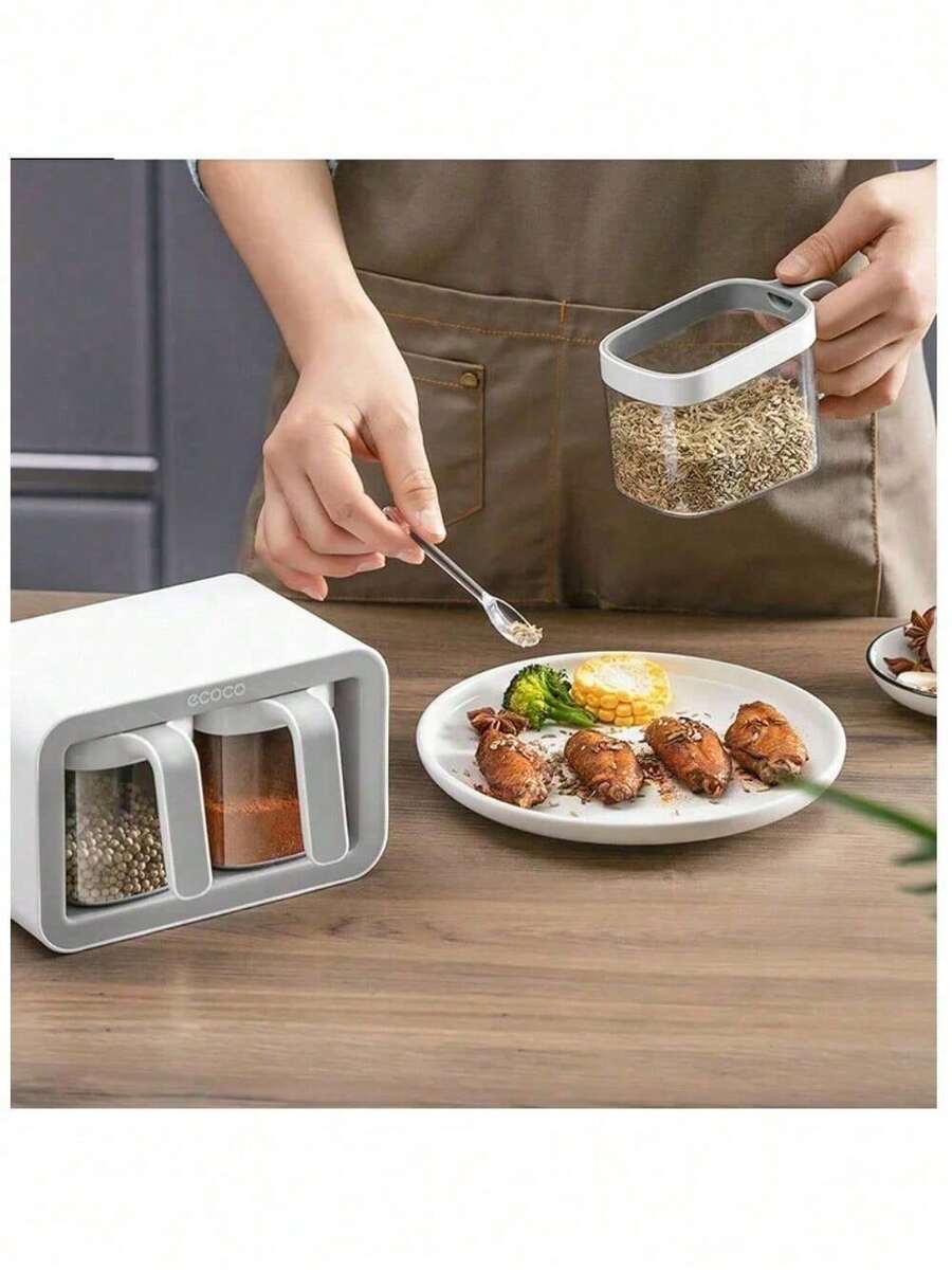 Kitchen Spice Rack Jar Free Perforated Spice Box WallMounted Spice Box