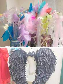 50pcs Feather Design DIY Decoration - Royal Blue - View 4