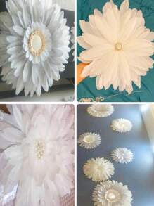 50pcs Feather Design DIY Decoration - Royal Blue - View 3