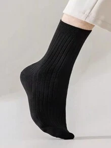 5 đôi/10 đôi tất cổ ngắn màu đen cổ điển thoải mái thoáng khí cho nam công sở/ngoài trời/trong nhà/ở nhà, thích hợp kết hợp với giày da - màu đen - Xem 4