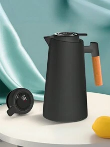 1L Thermal Bottle With LED Digital Temperature Sensor – Stainless Steel, Keeps Drinks Cold/Hot, Smart Display - 黑色 - 查看 1