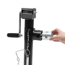 New Side Winder Trailer Lift & Support Jack Leg 1000Kg W/Hand Crank For Caravans - Black and Silver - View 9