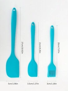 1PC/2PCS/3PCS Silicone Scraper Baking Cream Spatula High-Temperature Resistant Cake Scraper Integrated Butter Scraper