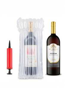 3/6/10 piezas Bolsas protectoras inflables para botellas de vino, envoltura de columna de aire reutilizable y a prueba de golpes con bomba, suministros de embalaje y envío para viajes en avión, bolsas de envío de botellas de vidrio, bolsas de embalaje rellenas de aire