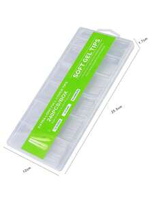 240 件超长 XXXL 芭蕾透明全覆盖假指甲延长透明尖头，适合女士和女孩按压指甲，提升您的风格，美甲用品 - 無色 - 查看 4