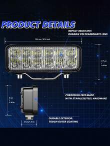 GLANBERT 6 英寸条形灯 LED 车灯 120W 适用于汽车、卡车、摩托车、SUV、ATV、船舶 - 黑色 - 查看 3