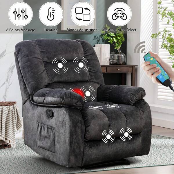 1-Piece Manual Body Massage With Heating Function Sofa Chair Comfortable Elderly Chair Functional Chair With Storage Bag