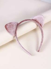 1 pieza Diadema con orejas de gato, elegante y sencilla, apropiada para el uso diario y el tránsito de mujeres - Negro - Ver 14