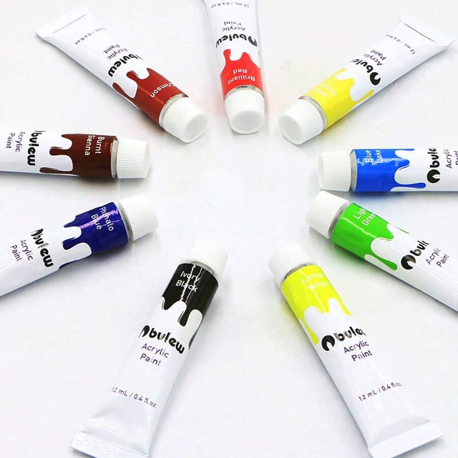 BVIEW 12pcs Mixed Color Acrylic Paint - Multicolor - View 1