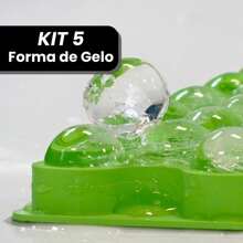 Kit 5 Ice Cube Trays, Juice, Drinks, Whiskey, Assorted Colors - Assorted - View 2