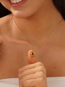 1PC Heart Projection Photo Necklace, Minimalist Projection Pendant For Women, Memorial Photo Necklace, Anniversary Gifts, Birthday Gifts For Her,Thanksgiving Gifts, Christmas Gifts