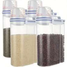 Plastic Laundry Detergent Dispenser With Lid - Leak-Proof, Sealed Storage Container For Powder & Liquid Soap, Dual Measurement Units, Manual Operation - Multicolor - View 6