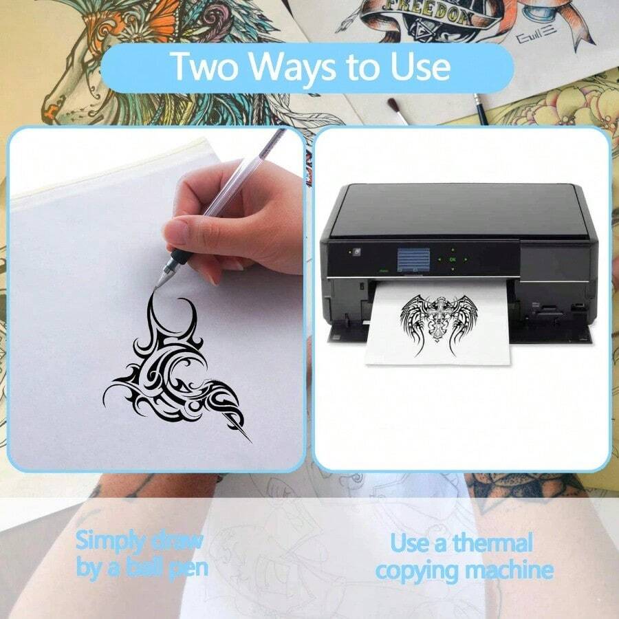 10Sheets Tattoo Transfer Paper, Audab Tattoo Stencil Paper For