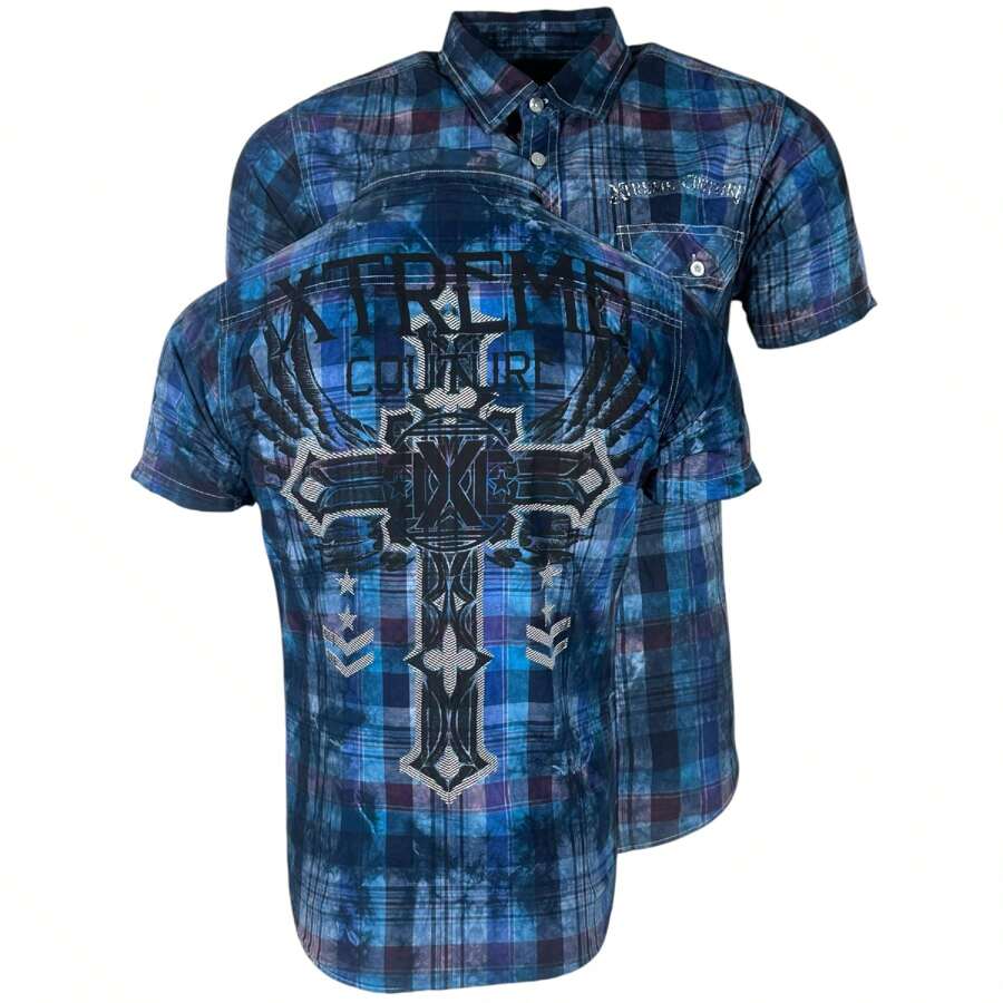 Xtreme Couture Men's Button Down Shirt Faith & Trust - Nhiều màu - Xem 1