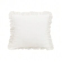 1pc Velvet Embroidered Trim Cushion Cover, Excluding Pillow Insert, Minimalist Style For Living Room, Sofa, Bedroom, Party Decor