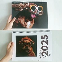 Dogs In Glasses Calendar 2025 Cute Funny Dog Monthly Wall Calender 12 Month - Spectacles Dog - View 4