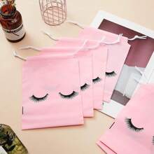 10/20/50 Stück wiederverwendbare Luxus Wimpern Aufbewahrungstaschen - Kosmetiktaschen mit Kordelzug, reisegrößen, wasserdicht, Make-up Organizer, Kulturtasche für Frauen - perfekt für Make-up Utensilien und Accessoires