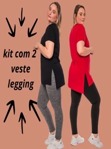Kit Cim 2 Wears Leggings - 紅色 - 查看 2