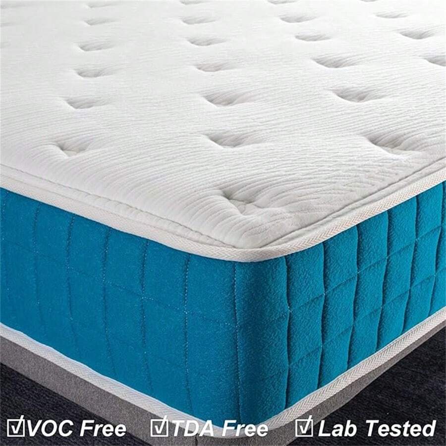 10 Inch King Hybrid Mattress Bed In A Box, Medium Firm Gel Memory Foam