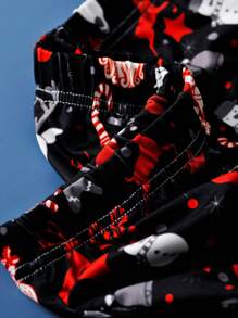 圣诞节假期男士内裤 男士平角内裤 男士设计平角内裤 1 件 - 黑色 - 查看 5