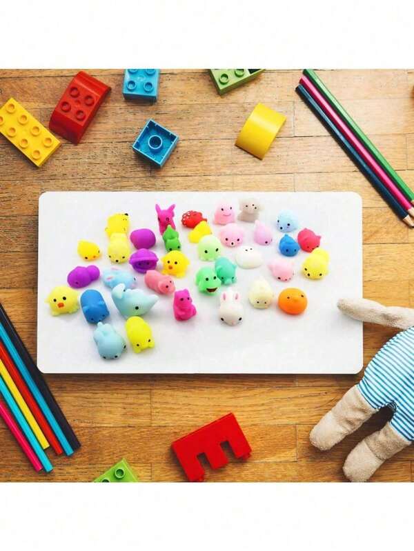 Random Style Squishy Buns, Squishy Toys, Cartoon Cute Buns Toy, Mini Stress Relief Toy