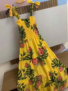 Long Dress With Elastic Straps 3 Marias Viscose - Màu vàng - Xem 3