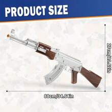 Nice Goldden Silvery Toy Gun , Electric Gel Ball Blaster/Foam Blaster, Modes Automatic Splatter Gel Ball Blaster, Rechargeable Splat Blaster(Without Water Beads) - 金色 - 查看 3