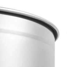 HaroldDol 35L/9.25Gal Stock Pot Stainless Steel Large Kitchen Soup Big Cooking Restaurant The Best Gift/Present For Family&Friends Happy Christmas - Silver - View 5