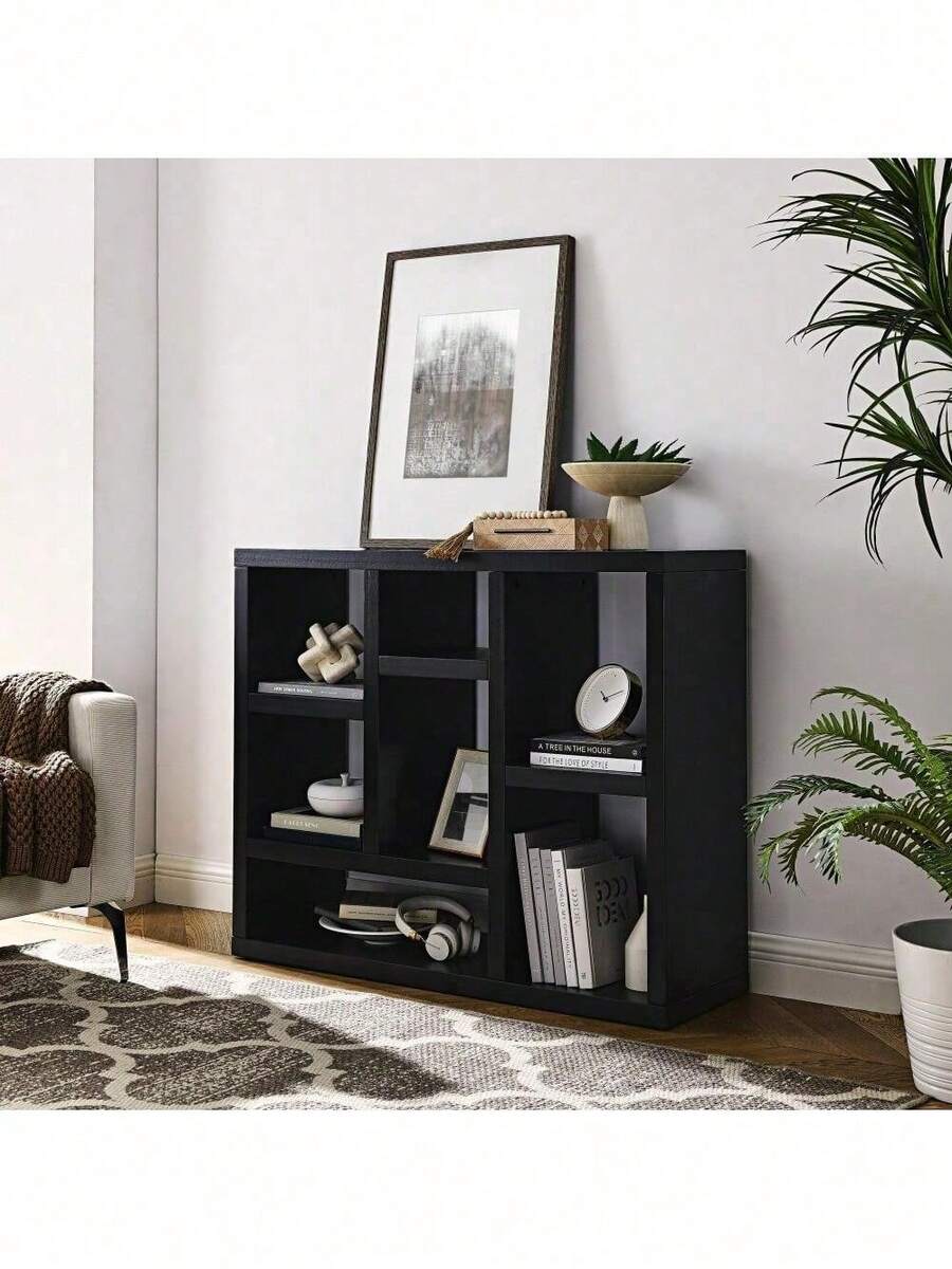 Open Wooden Open Shelf Bookcase, Freestanding Display Storage
