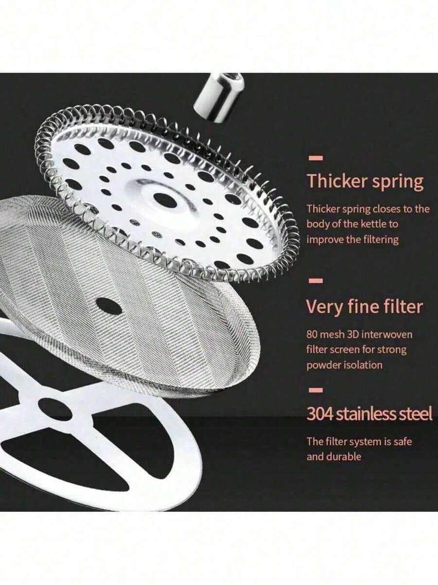 Portable Manual French Presses Pot Coffee Maker Hand Filter Pot Glass