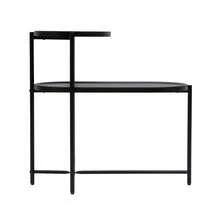 Elevate Your Living Space With Our Stylish Black Wooden Round Coffee Table - Features Hidden Storage Tray & 2 Tier Oval Design For Optimal Use. - 黑色 - 查看 1