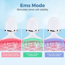 Electric EMS Color Light Neck Facial Lifting Massage Instrument Hot Compress Neck Face Beauty Instrument LED Device 400mAh - White - View 6