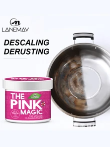 300克升级配方强效多用途厨房清洁膏，粉色不锈钢清洁剂，神奇去油剂，轻松去除厨房工具上的锈迹和污垢 - 粉色 - 查看 13