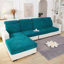 1 件装各种款式波浪提花沙发套防滑适用于客厅、卧室扶手椅套弹力格子转角沙发套防尘沙发套 1/2/3/4 座位分段 L 形靠背沙发套 - 彩色 - 查看 38