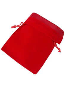 10/20pcs Velvet Bags With Drawstring, Velvet Bags Christmas Wedding Jewelry Bags Red Gift Bags Party Gifts Festival Supplies, Suitable For Gift Packaging, Suitable For Various Festival Parties, Mother's Day Gifts (3 Inches * 4 Inches)