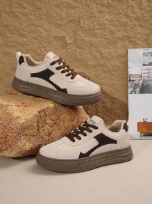 Women's Vintage Platform Lace Up Casual Trainers, Spring Autumn