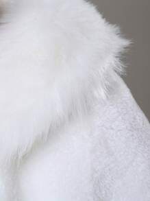 1 chiếc khăn choàng/khăn choàng trắng mềm mại đa năng dành cho nữ, phụ kiện váy cưới cô dâu thời trang mùa đông, áo khoác ấm áp, khăn choàng, áo choàng, quần áo mùa thu dành cho nữ - A - Xem 5