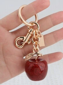1 Piece Of Oversized Apple Keychain Pendant - Bag Charm Pendant - A Good Choice As A Halloween And Christmas Holiday Gift - Oversized Cherry Pendant - Fashionable Apple Pendant Accessories Ladies Bag Car Accessories School