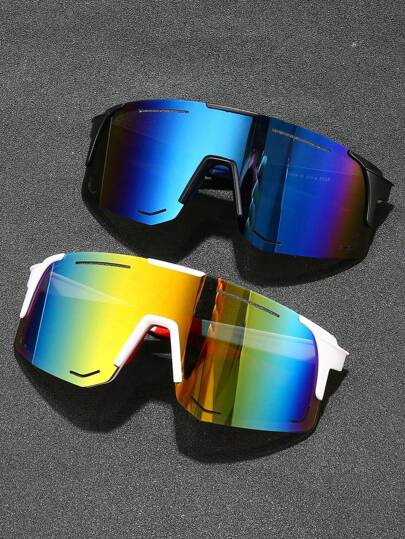 2pairs Sports Style Ins Fashion Sunglasses For Hiking, Running, Travel, Teens