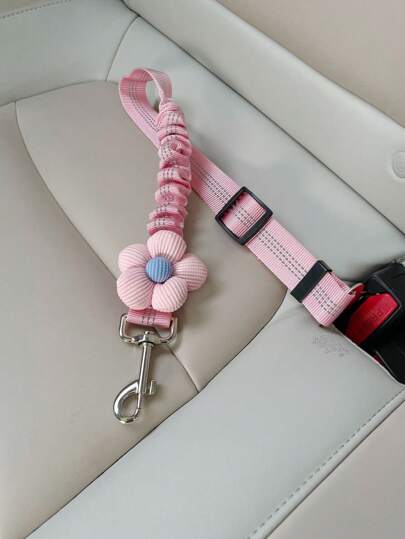 1pc Dog Car Belt Reflective Webbing Retractable Leash, Pet Cat Vehicle Travel Harness Lead,Car Accessories Women,Dog Accessories