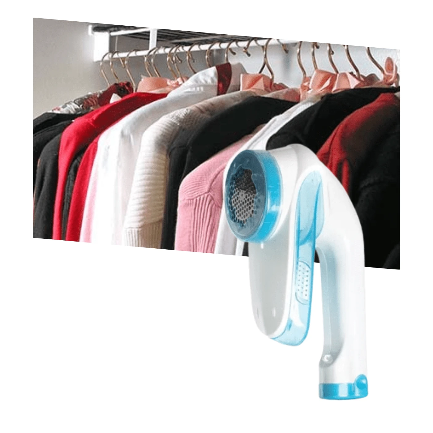 Lint Remover For Clothes Electric Battery Operated - 藍白色 - 查看 1