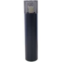Set Of 2 Lantern Columns, Industrial Design Decorative Garden Columns, Indoor & Outdoor Lanterns With Included Candles, Oriental Style, Sizes 37 1/2 & 29 1/2 In - Black - View 6
